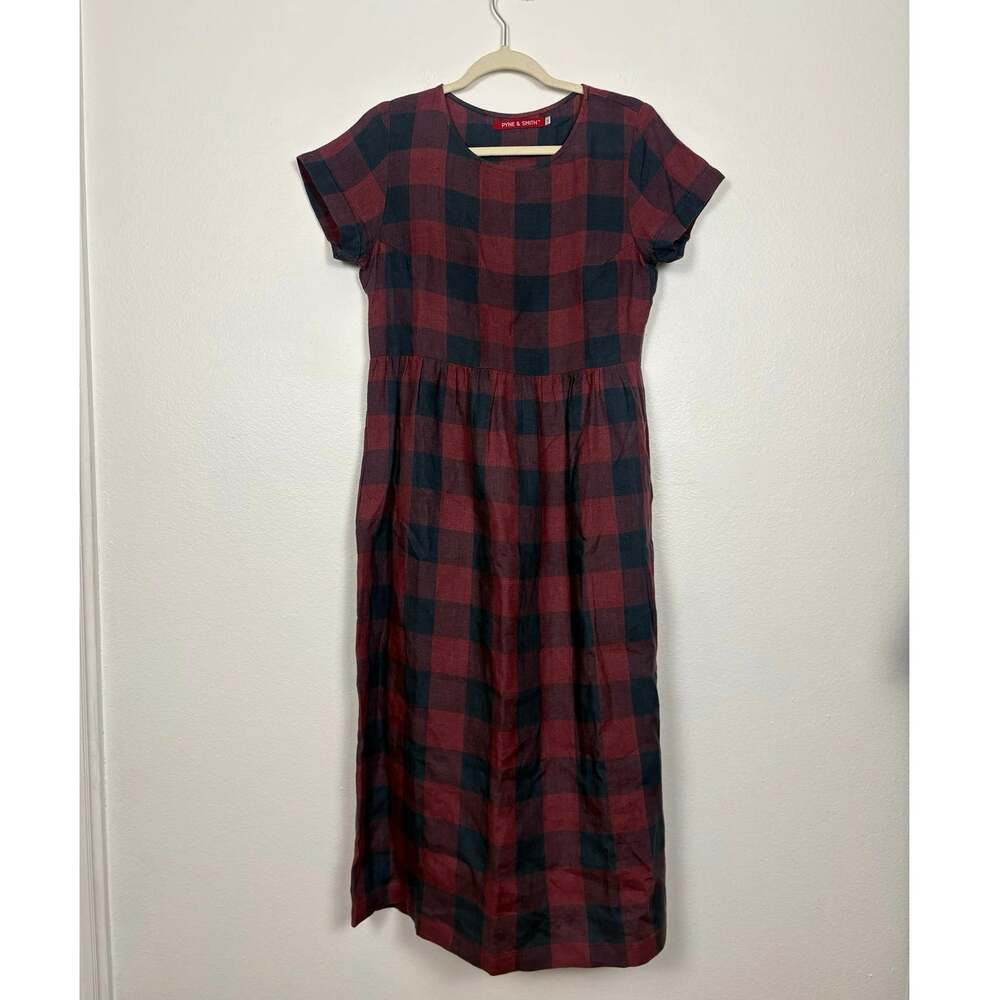 PYNE & SMITH No. 17 Full Length Linen Flax Tea Dress Small